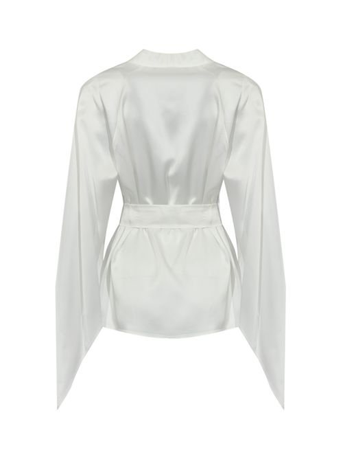 Camicia incrociata in raso Clips | A306 942000003